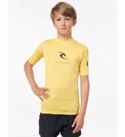 Camiseta de protección solar Rip Curl Corp UV Boys Amarilla SS