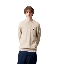 Jersey Carhartt WIP Madison Sweater Fleur De Sel-Black