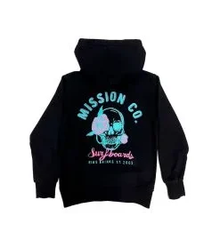 Sudadera con capucha Mission Youth Basic Logo Lettering Hell Negra (8-16 años)
