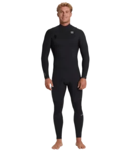 Billabong Revolution Natural chest zip 4/3mm black traje de neopreno