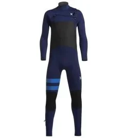 Neopreno con cremallera en el pecho Hurley Boys Advantage Plus 4/3 Azul