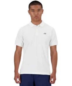 Polo New Balance Manga Corta Hombre White