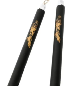 Nunchaku con Cadena de Espuma Negro/Oro