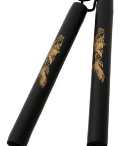 Nunchaku de Cuerda Espuma negro/oro