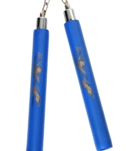 Nunchaku con Cadena de Espuma Azul