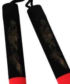 Nunchaku de Cuerda Espuma negro/rojo