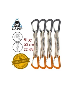 alpine express dyneema (60cm) pack de 4 cintas express – camp