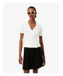 Polo Lacoste Cruzado de Minipiqué Elástico