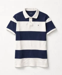 Polo Silbon Manga Corta Rayas Anchas Para Hombre