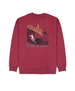 Vissla Raised By Waves pomegranate red sudadera