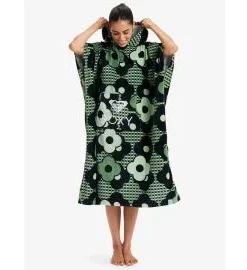 Poncho Surf Roxy Stay Magical Printed Hooded Towel Anthracite Roxy Pro
