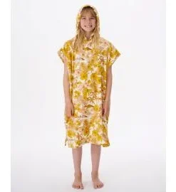 Poncho Surf Rip Curl Paradise Hooded Towel Girl Amarillo Retro
