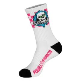 Calcetines Powell Peralta Ripper Checker Azul-Rosa-Blanco