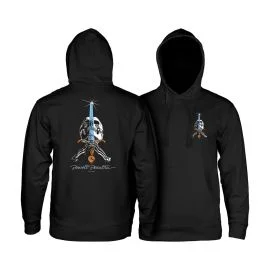Sudadera con capucha Powell Peralta Skull & Sword Midweight Negra