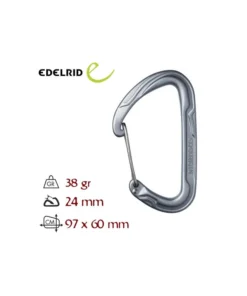 Pure Wire Slate- Mosquetón gatillo alambre – Edelrid