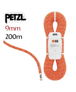 Push + 9mm (200m) Naranja – cuerda semiestática ultraresistente para espeleo – Petzl