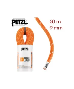 push 9 mm (60m) naranja – cuerda semiestática para barrancos y espelo – petzl