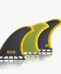 Quillas tri-fins single tab Captain Fin co Chemistry black/yellow – tamaño L