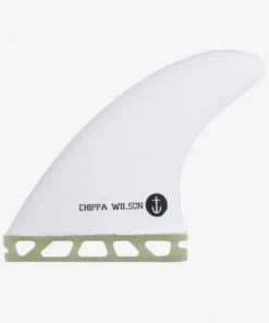 Quillas tri-fins single tab Captain Fin co Chippa New Bones white