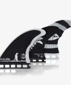 Quillas tri-fins single tab Captain Fin co Dylan Gravezilla black