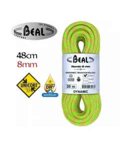 Rando Golden Dry 8mm (48m) (Verde) – Cuerda alpinismo – Beal