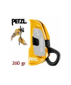 rescucender – bloqueador para descenso por cuerda – petzl