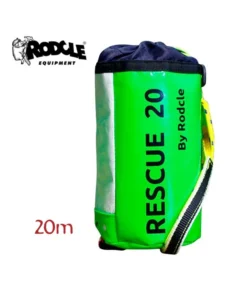 Rescue 20m (verde) – Lanzadera de rescate cuerda plana con asas – Rodcle