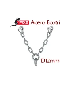 reunión en v con doble anilla acero zincado ecotri d12mm – fixe