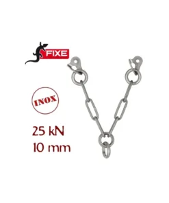 reunión en v con doble anilla inox. a316l d10 – fixe