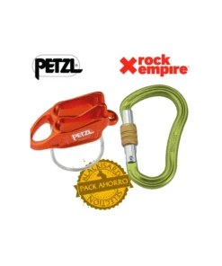 reverso de petzl + hms magnum rosca de rock empire