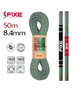Riglos 8.4mm Nature Classic (Verde) (50m) – Cuerda doble y gemela -Fixe