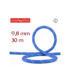 rocklight ii 9,8 mm – cuerda simple 30 m (azul) – edelweiss