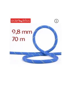 rocklight ii 9,8 mm – cuerda simple 70 m (azul) – edelweiss