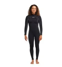 Neopreno Roxy Elite Xtra Stretch 4/3mm Chest Zip Negro