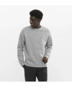 Sudadera Salomon Outlife Crewn Heather Mid Grey