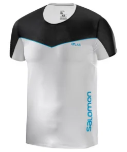 Camiseta Salomon S-Lab Sense Tee Hombre Blanco Negro