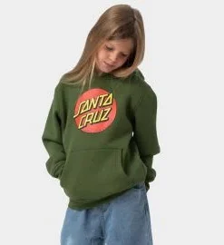 Sudadera con capucha Santa Cruz Youth Classic Dot Dark Moss (6-14 años)