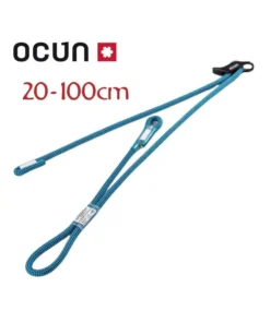 Sbea Adjust Twin 40 – 20/100 cm – Cabo de anclaje regulable doble – Ocun