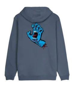 Santa Cruz Screaming Hand Chest Hooded storm grey sudadera