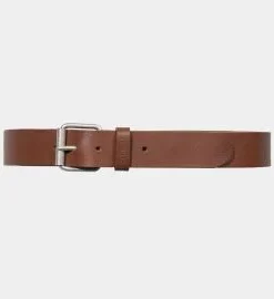Cinturón de cuero Carhartt WIP Script Belt Cognac