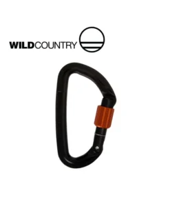 Seesion screw gate (Black / Tangerine) – Mosqueton a rosca – Wild Country
