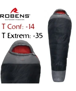 Serac 600 -14º (Gris) – Saco de dormir de plumón con cremallera izquierda – Robens