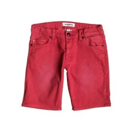 Bermudas Denim Quiksilver Distorsion Colors Rojas Boy