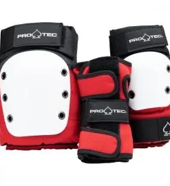 Set de Protecciones de Skate Pro-Tec Pads Street Gear Junior 3 Pack Open