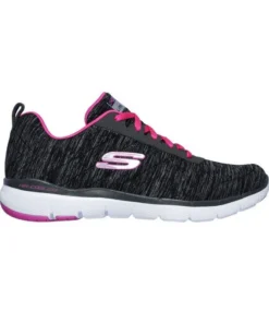 Zapatillas Skechers Flex Appeal 3.0 Insiders Mujer Negro Rosa
