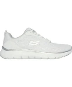 Zapatillas Skechers Flex Appeal 5.0 Uptake Mujer Blanco Plata