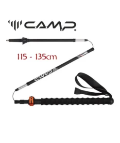 sky carbon evo – bastón de trekking de carbono y aluminio (36-135cm) – camp