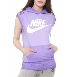 Sudadera con capucha y sin mangas Nike Solstice Morada