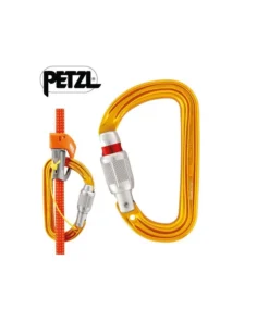 sm’d screw lock – mosquetón con rosca compacto y ligero en forma d – petzl