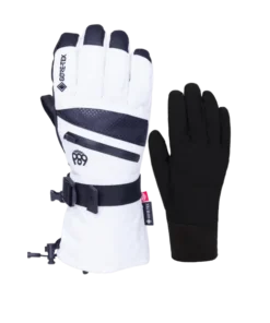 686 Gore Smarty Gauntlet white guantes de snowboard de mujer